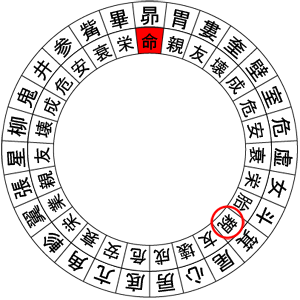 図4：昴宿の日運の占星盤